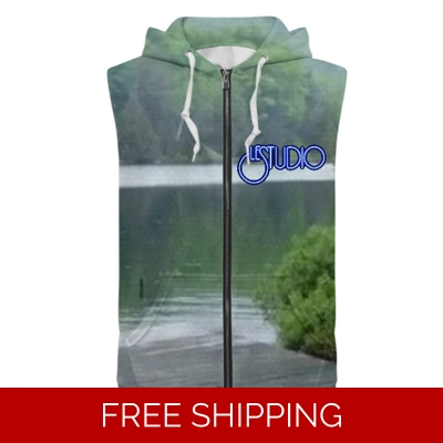 Custom Zipper Sleeveless Hoodie Lake Perry